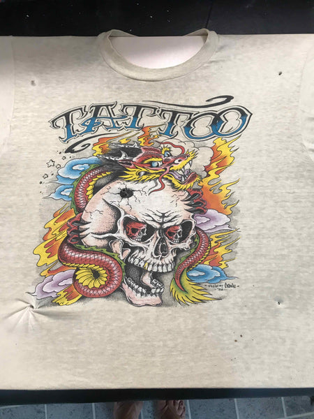 Vintage Tattoo Shirts from End of the Trail - You Bet it Hurts JD Crowe  Gill Montie 1988