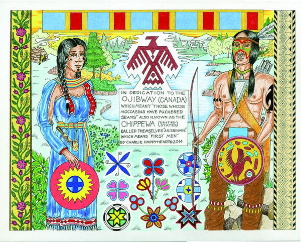 Ojibway Chippewa Indian Print GTCharlie